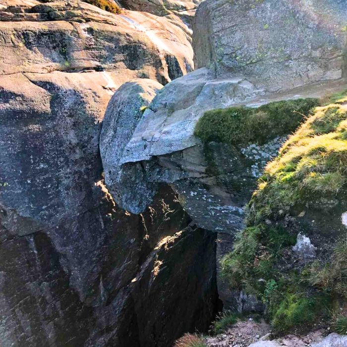 Zadní cesta na Kjerag od parkoviště Øygardstølen v Norsku