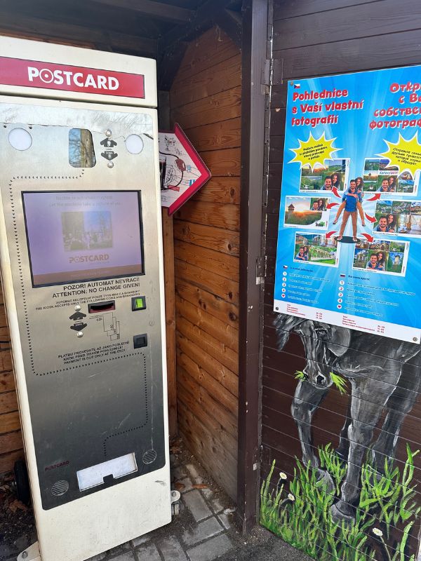 Přístroj na focení s popiskem na Dianě.