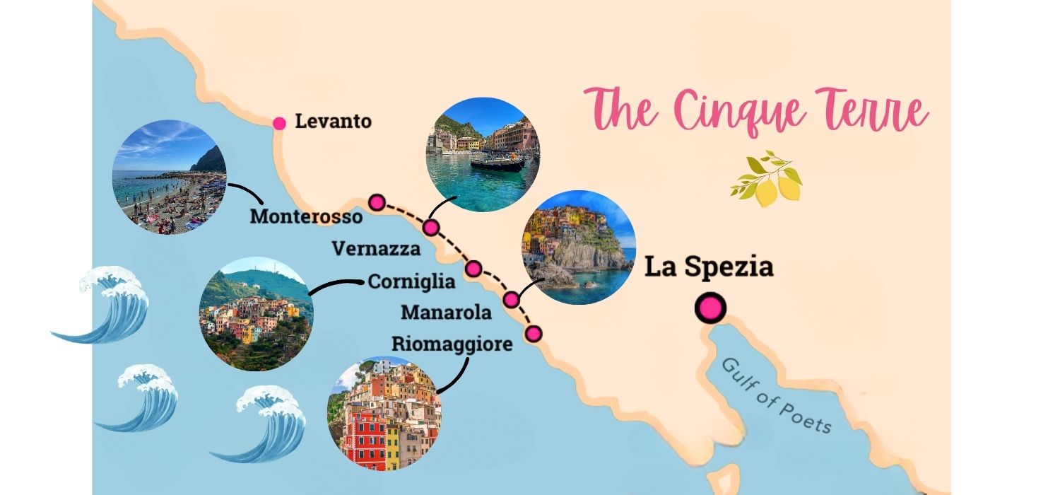 mapa Cinque Terre